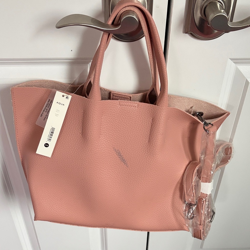 Everyday Pink Tote Bag - Soft Pebbled Leather Look